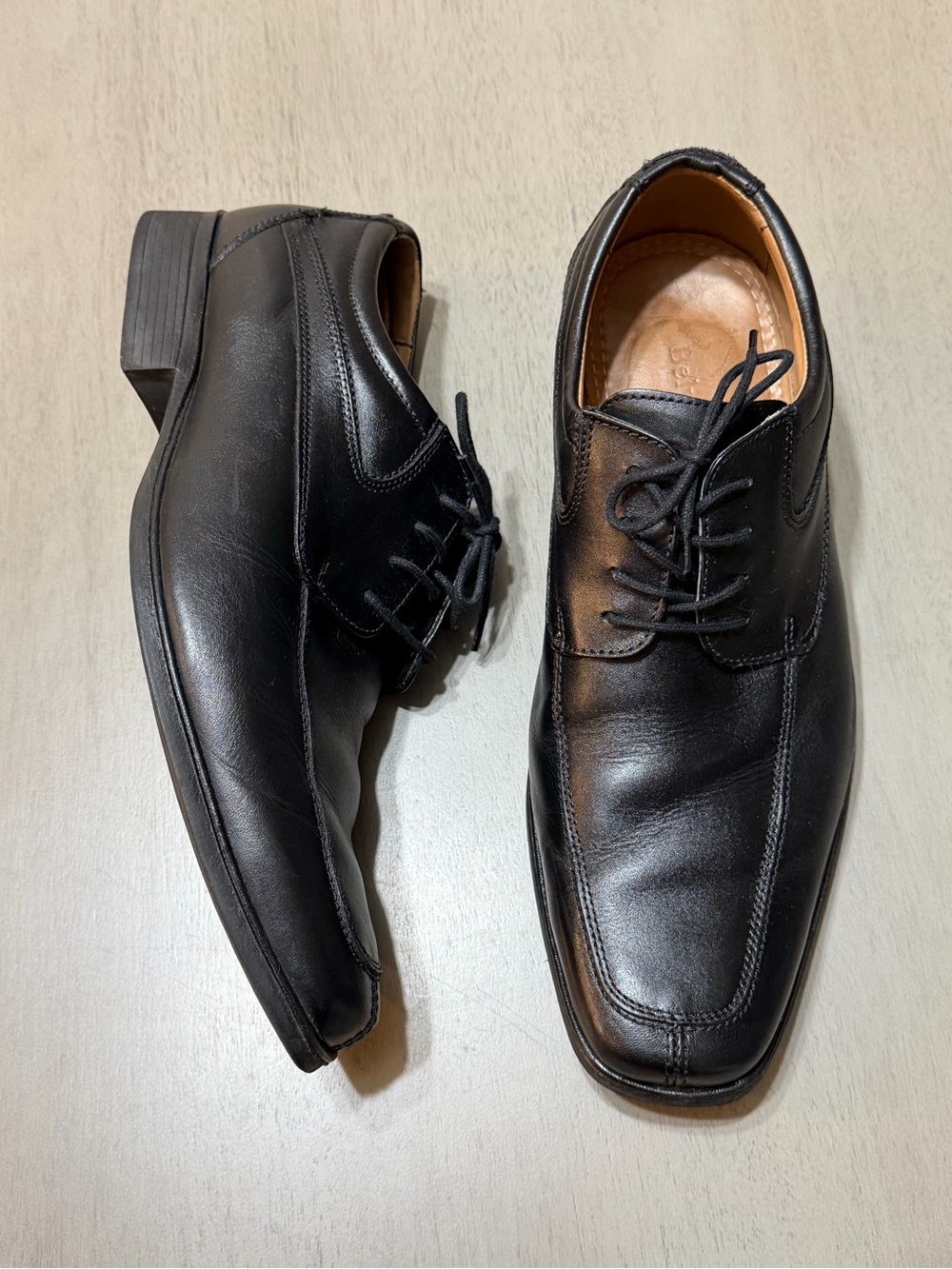 Belvedere Roma Black Leather Lace-Up Men’s Oxfords
